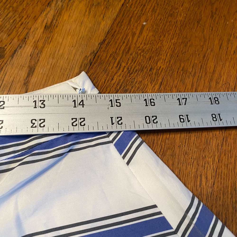 Rebecca Minkoff Misty Skirt in Santorini Blue Striped Asymmetrical Size 8 - NWT - Picture 7 of 11